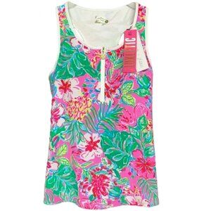 NWT Lilly Pulitzer UPF 50+ Luxletic Canna Bra Tank Top Journey to the Jungle